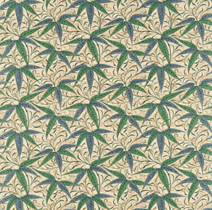 Englische Design William Morris Luxus Stoff Muster 31 grün beige online kaufen