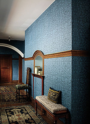 Englische Design Tapeten William Morris Luxus Papier Tapete blau